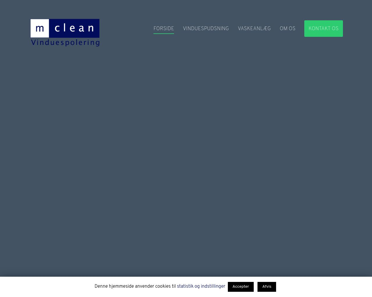Billede websted m-clean.dk skærmopløsning 1280x1024